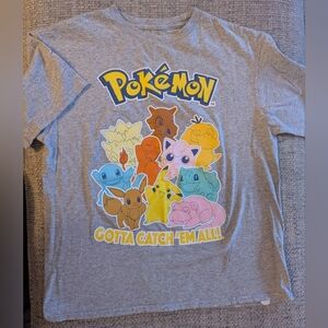 Pokemon Gray Kids Short Sleeve Tee